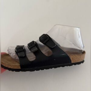 Birkenstock Florida  Size W 37/6 Black Soft Footbed Slide ❗️LEFT SHOE ONLY❗️